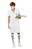 Charades Men's Twisted Nurse Too, White, Large