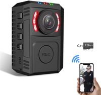 Police Body Camera for Law Enforcement with Night Vision HD 1080P Motion Detection Body Worn Camera Wearable Portable Body Camera with 128GB Memory Card Security Personal Camera with Phone App