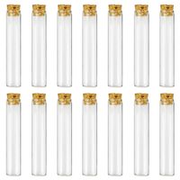 Glass Test Tubes - 30pcs 25ml Clear Flat Test Tubes with Cork Stoppers, 20×100mm by DEPEPE