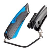 COSCO 091524 Box Cutter Knife w/Shielded Blade, Black/Blue