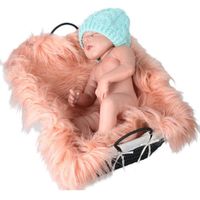 Baby Photography Prop , Newborn Infant Romper + Skirt + Headband + Blanket Costume (suit for baby 0-4 Months, Pad Pink)