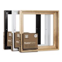 Ampersand Floaterframe for Wood Panels, 7/8 Inch Depth, Bold, 18x24 Inch, White (FBOLD781824W)