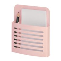 iDesign 85074 Forma Magnetic Memo Center, Modern Pen and Pencil Holder, Writing Utensil Storage Organizer for Kitchen, Locker, Home, or Office, Set of 1, Blush Pink