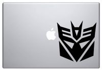 Decepticon Transformer (Black 2 Sticker of 3") Vinyl Decal Sticker for Car Automobile Window Wall Laptop Notebook Etc.... Any Smooth Surface Such As Windows Bumpers