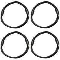 Seismic Audio SA-iMF3-4Pack 6-Inches Stage and Studio Patch Cable