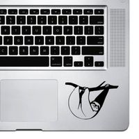 StickAny Palm Series Sloth Hanging Sticker for MacBook Pro, Chromebook, and Laptops (Black)