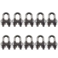 DYWISHKEY Pack of 10, 3/16 Inch M4 Stainless Steel Wire Rope Cable Clip Clamp