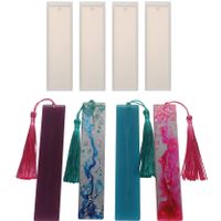 4 Pack DIY Bookmark Resin Mold, Bookmark Silicone Molds, Jewelry DIY Craft Transparent Mold