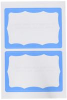 Advantus Writable Badge Stickers, 31/2 x 21/4", White/Blue, Pack of 100 (97048)