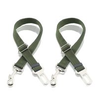 Dog Seat Belt, Harness Car Safety Seatbelt 2 Packs, Adjustable Nylon Strap and Universal Clip for Buckle up Dogs Puppy Cats Pets,Shock Absorbing for Safe Travel - Green