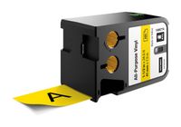 DYMO 1868774  All-Purpose Labels for DYMO XTL Label Makers, 1-1/2" - Black on Yellow