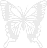 Butterfly Vinyl Decal - 8 Inches - For Cars, Trucks, Windows, Laptops, Tablets - High Quality, Outdoor-Grade 2.5mil Thick Vinyl - White