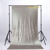 ShinyBeauty Gray Sequin Backdrop Curtain 2 Panels 4FTx7FT Cool Photography Backdrops Curtain Panels 84 Set of 2-190919E