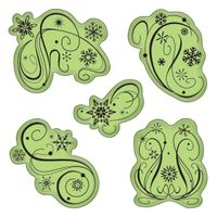 Inkadinkado Stamping Gear Cling Stamps, Winter Swirls