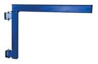 Vestil JIB-LC-20 Manual Wall Mount Steel Jib Crane, Low Clearance 2000 lb Capacity, 180 degree Rotation, Under I-Beam to Bottom Frame 57, I-Beam 4" Flange x 10-1/8" Height, Overall I-Beam Length 88", Usable I-Beam Length 80"