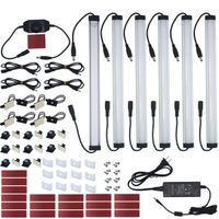 Litever LED Under Counter Lighting Fixtures Plug in, 6 PCS 12 Inches Light Bars, Daylight White 5000K, 31W 2000 Lumen Super Bright, Easy Installation, for Kitchen Counter Cabinet- (6 Bars Kit-5000K)