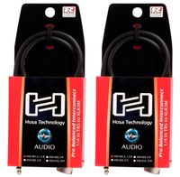 2 Hosa HSX-001.5 1.5 Foot Rean 1/4" TRS To XLR 3 Pin Male Speaker Cables