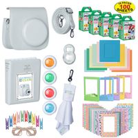 The Ultimate Accessories Kit Bundle for Fujifilm Instax Mini 9 Instant Film Camera | Includes Leather Camera Case + 100 Sheets of Instant Film + Photo Album + Frames + Close-Up Selfie Lenses + More