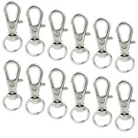 50 pcs Swivel Clasps Lanyard Snap Hook,cnomg Metal Swivel Lanyard Snap Hook Lobster Claw Clasp