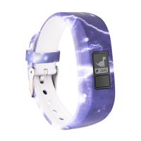BeneStellar 12 Colors Garmin Vivofit JR/Vivofit JR. 2 Bands with Secure Watch Clasp Silicone Replacement Bands for Garmin Vivofit JR （for Kids） (1-Pack Universe Purple)