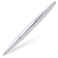 Cross ATX Pure Chrome Fountain Pen with Chrome-Plated Appointments and Stainless Steel Fine Nib