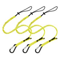 BearTOOL Tool Lanyard with Buckle Strap - Clip Bungee Cord - Heavy Duty Screw Locking Carabiner - Fall Protection and Safety - Adjustable Loop End - Tough Tether - Construction - 0923YS (3 Pack)