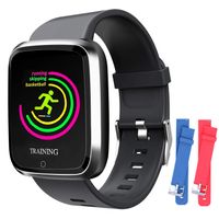 Smart Watch, Smartwatch with SMS/Caller ID, IP67 Waterproof Smart Watch for Men/Women/Kids, Fitness Tracker Step/Calorie Counter, Heart Rate/BP/Blood Oxygen/Sleep Monitor, Compatible with iOS/Android