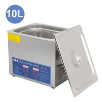 CO-Z Professional 10L Ultrasonic Cleaner with Timer Digital for Cleaning Jewelry Glasses Watch Small Parts Circuit Board Instrument, Commercial Electric Ultrasound Clean Machine (110V)