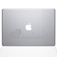 The Decal Guru 1677-MAC-13X-S Keep Your Sparkle on Decal Vinyl Sticker, Silver, 13" MacBook Pro (2016 & Newer)