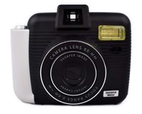 SHARPER IMAGE Instant Camera with Flash & 5 Lighting Modes, Compatible with Instant Mini Film, Black, Blue, Pink (Black)
