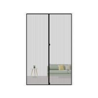 MAGZO Magnetic Screen Door 32 x 96, Reinforced Fiberglass Mesh Curtain Back Door Mesh with Full Frame Hook&Loop Fits Door Size up to 32"x96" Max-Grey