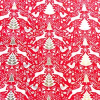 Jillson & Roberts Bulk Gift Wrap, Scandanavian Red, Full Ream 833' x 24"