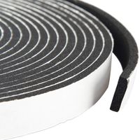 Adhesive Foam Tape 3 Rolls Total 50 Feet Long 1/2 Inch Wide X 1/8 Inch Thick, Insulation Soundproofing Neoprene Rubber Door Weather Stripping, 3 X 16.5 Ft Each