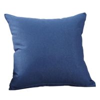 Hemlock Square Pillow Covers, Solid Square Pillow Cases Headrest Covers Sofa Cushion Covers (Blue)