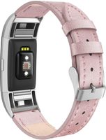 SWEES Bands Compatible for Fitbit Charge 2 Leather Small (5.6" - 7.5"), Genuine Leather Replacement Wristband Metal Connectors Women, Black, Beige, Brown, Grey, Rose Gold, Blue