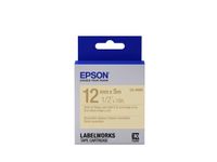Epson LabelWorks Reversible Ribbon LK (Replaces LC) Tape Cartridge ~1/2" Gold on Beige & Gold (LK-44KK) - for use with LabelWorks LW-300, LW-400, LW-600P and LW-700 Label Printers