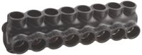Morris Products 97856 Mountable Multi-Cable Connector, Insulated, Dual Entry, Black, 6 Ports, 5/16" Allen Hex, 350 - 6 Wire Range