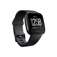 Fitbit Versa Smart Watch, Black/Black Aluminium, One Size (S & L Bands Included) (Renewed)