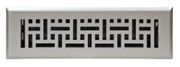 Accord Ventilation AMFRSNB210 Wicker Design Floor Register, Satin Nickel, 2" x 10"