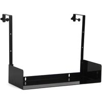 Wallniture Buro Adjustable Cubicle Hanger with Bali Metal Hanging Book Shelf Desk Organizer Hanging Cubicle Shelf Storage Shelves Cubicle Accessories Set Black