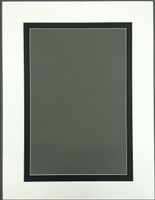 18x24 White & Black Double Picture Mats with White Core Bevel Cut for 13x19 Pictures