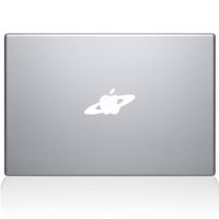 The Decal Guru 2068-MAC-13A-W Saturn's Rings Decal Vinyl Sticker, White, 13" MacBook Air