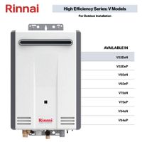 Rinnai V Series HE Tankless Hot Water Heater: Outdoor Installation (Renewed)