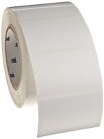 Brady THT-19-459-1 3" Width x 2" Height, B-459 Permanent Polyester, Matte Finish White Thermal Transfer Printable Label (1000 per Roll)