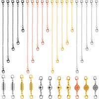 31 Pieces Necklaces Bracelets Extender Set Includes 20 Pieces 2" 3" 4" 5" 6" Necklaces Bracelets Chain Extender, 11 Pieces Magnetic Clasps