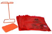Bel-Art Poxygrid Bench-Top Biohazard Bag Holder Kit; Includes 100 Polyethylene 8¹/₂ x 11 in. Bags (F13193-0500)