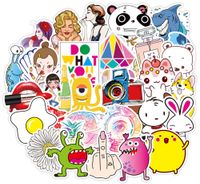Honch Cute Lovely Blink Shiny Stickers Pack 50 Pcs Suitcase Cartoon Aesthetic Stickers Vinyl Decals for Teens Girls Laptop Bumper Helmet Ipad Car Luggage Water Bottle