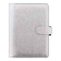 Filofax 2019 Personal Organizer, Saffiano Metallic Silver, 6.75 x 3.75 inches (C028754-19)