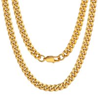 Good Durable Chain 6MM 18inch Stainless Steel Hip Hop Necklace Male