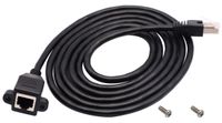 AAOTOKK RJ45 Network Ethernet Cable Female to Male Cat 6 Shielded Ethernet Network Connector Screw Panel Mount Extension Cable for Router, Modem (2M/6ft)